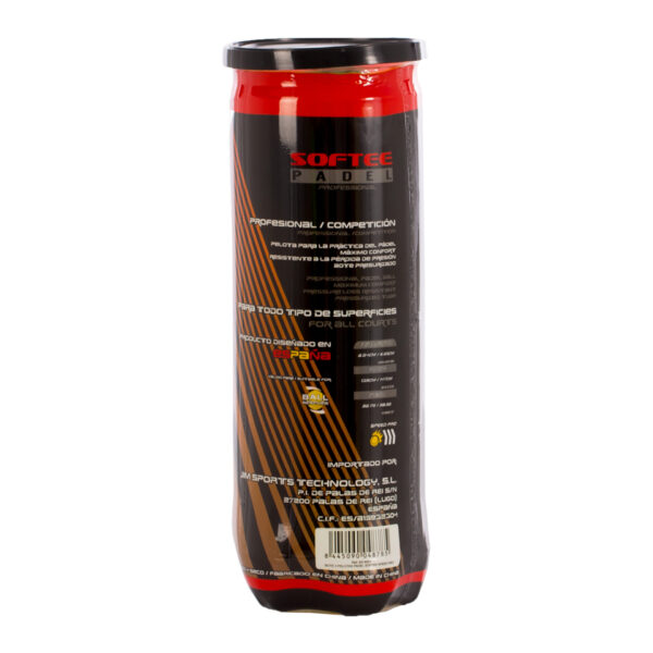 BOTE 3 PELOTAS PADEL SOFTEE SPEED PRO - Imagen 2
