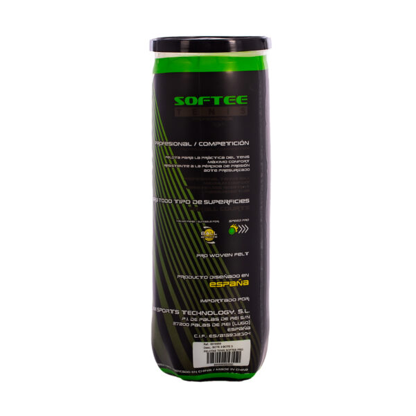 BOTE 3 PELOTAS TENIS SOFTEE PRO - Imagen 6