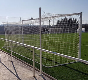 JUEGO 4 POSTES TRASEROS METÁLICOS PARA SUJECCIÓN RED TIPO CAJÓN