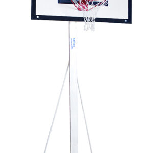 JUEGO DE 2 CANASTAS MINIBASKET DELUXE MONOTUBO TUBO 100 TRASLADABLE 2 RUEDAS CON CARRO -SIN TABLERO,ARO