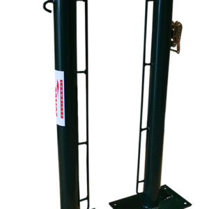 JUEGO DE 2 POSTES DE TENIS FIJOS Ø 80MM CON BASE PARA ATORNILLAR