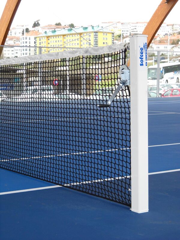 JUEGO POSTES TENIS FIJOS ALUMINIO SECCIÓN CUADRADA 80x80MM - Imagen 4