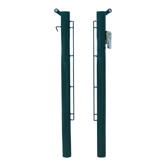 JUEGO POSTES TENIS METÁLICOS 80MM FIJOS DELUXE