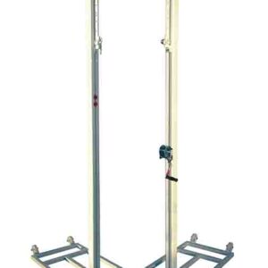 JUEGO POSTES VOLEIBOL TRASLADABLES DE ALUMINIO SECCIÓN CUADRADA 80X80MM
