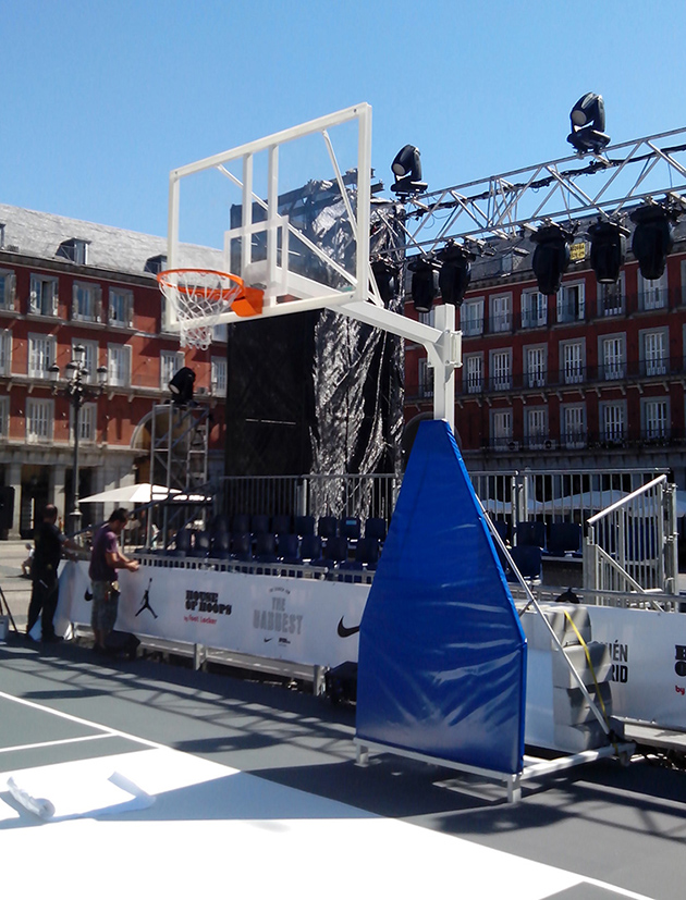 JUEGO PROTECTORES PARA CANASTAS MINIBASKET FORMA TRIANGULAR