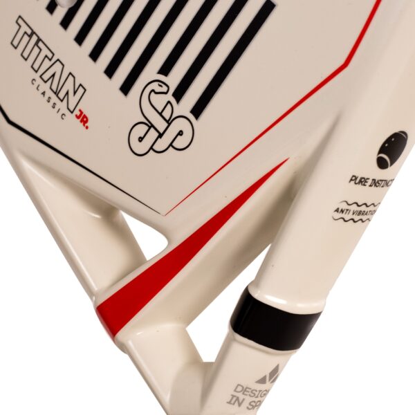PALA PÁDEL VIBOR-A TITAN JUNIOR CLASSIC WHITE - Imagen 2