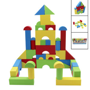 SET CONSTRUCCION FOAM 50 UNIDADES FORMAS GEOMETRICAS