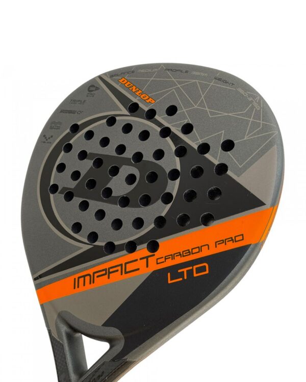 PALA PÁDEL DUNLOP IMPACT CARBON PRO LTD ORANGE HL - Imagen 2