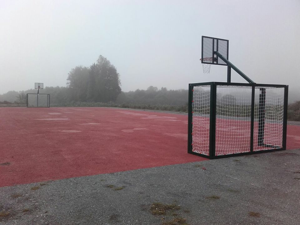 JUEGO DE 2 PORTERÍAS F.SALA/BALONMANO - CANASTA BASKET VERDE - Imagen 2