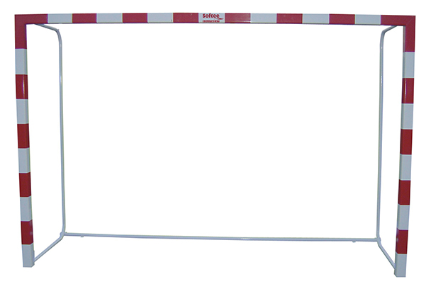 JUEGO PORTERÍAS ALUMINIO BALONMANO-FÚTBOL SALA 80X80 TRASLADABLES CON BASE TUBO REDONDO - Imagen 2