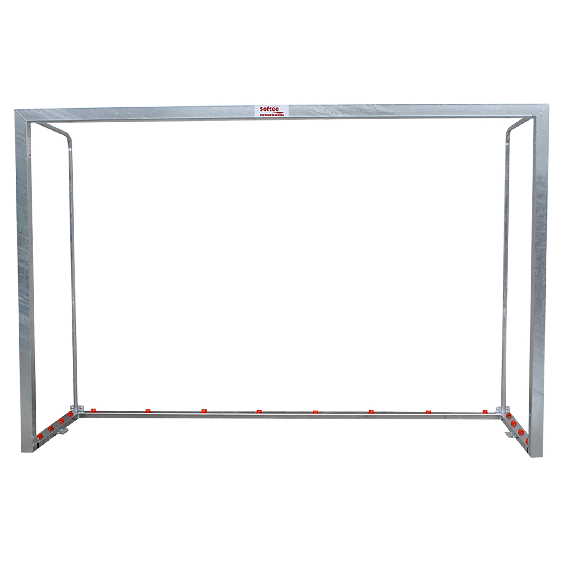 JUEGO PORTERÍAS GALVANIZADAS FÚTBOL SALA/BALONMANO METÁLICAS TRASLADABLES 80X80MM CON BASE 80X40MM - Imagen 2