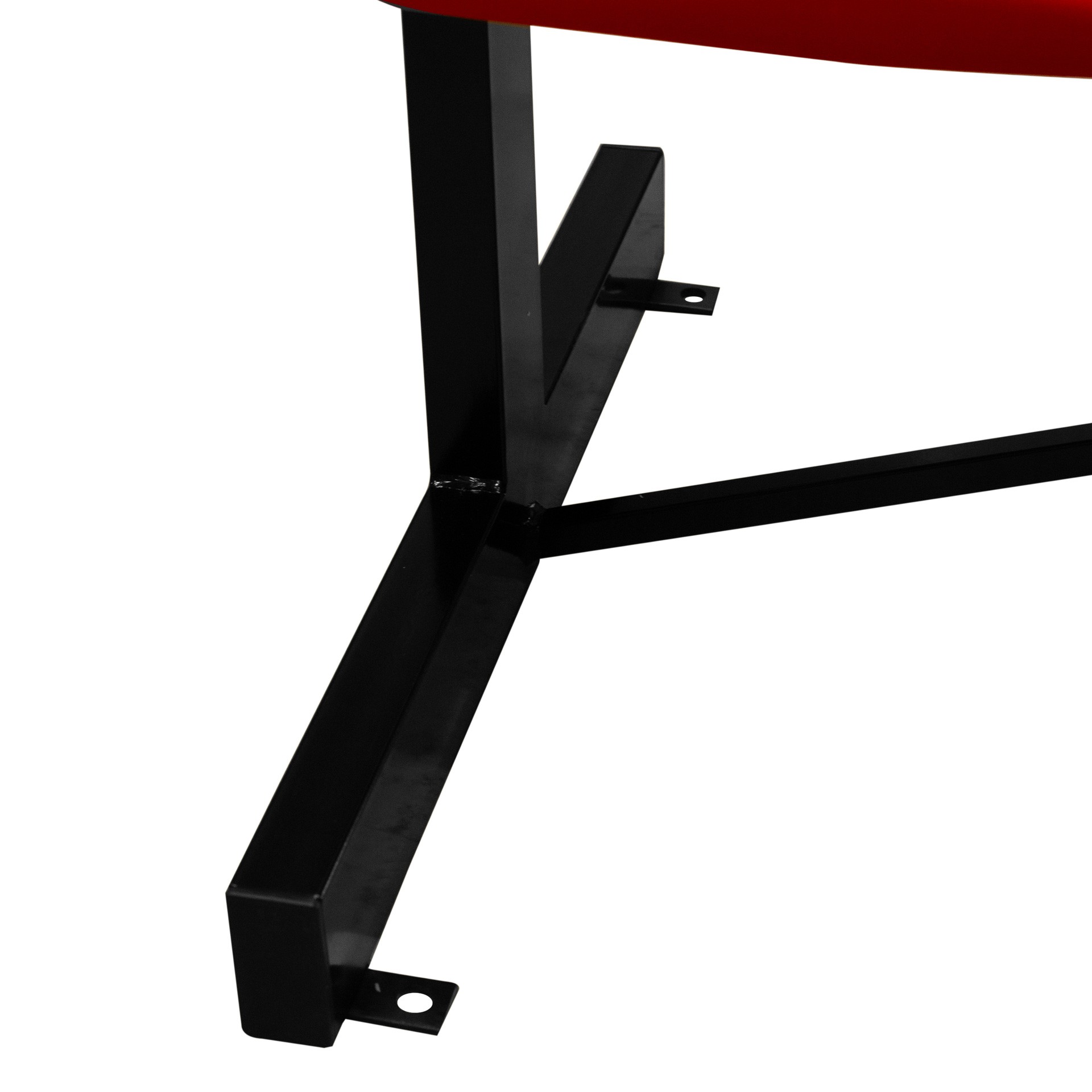 BANCO METÁLICO NEW CON ASIENTO ROJO PVC -5 PLAZAS-RESPALTO ALTO - Imagen 4