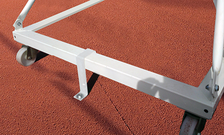 JUEGO DE 2 CANASTAS BALONCESTO DELUXE MONOTUBO TUBO 100 TRASLADABLE 2 RUEDAS CON CARRO  -SIN TABLERO, ARO - Imagen 6