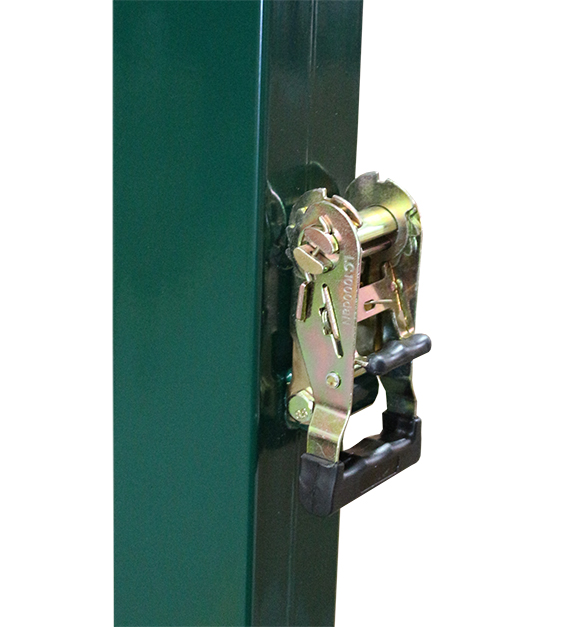 JUEGO DE 2 POSTES DE VOLEIBOL METÁLICOS CUADRADOS 80X80MM FIJOS - Imagen 3