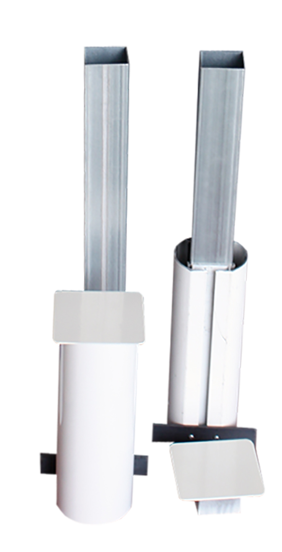 JUEGO POSTES PÁDEL ALUMINIO Ø 90MM FIJOS - Imagen 2