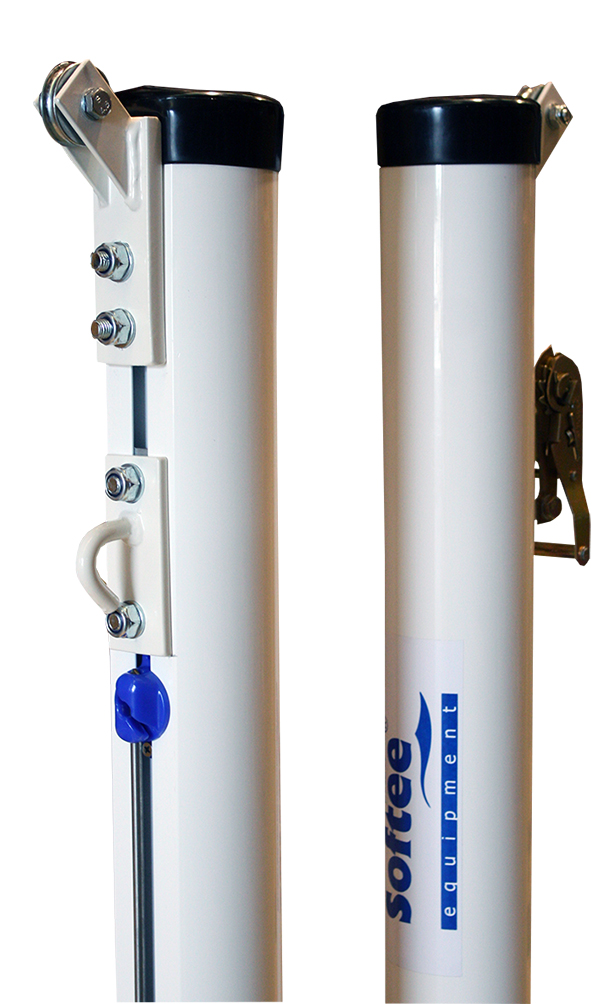 JUEGO POSTES TENIS TRASLADABLES ALUMINIO Ø 90MM - Imagen 2