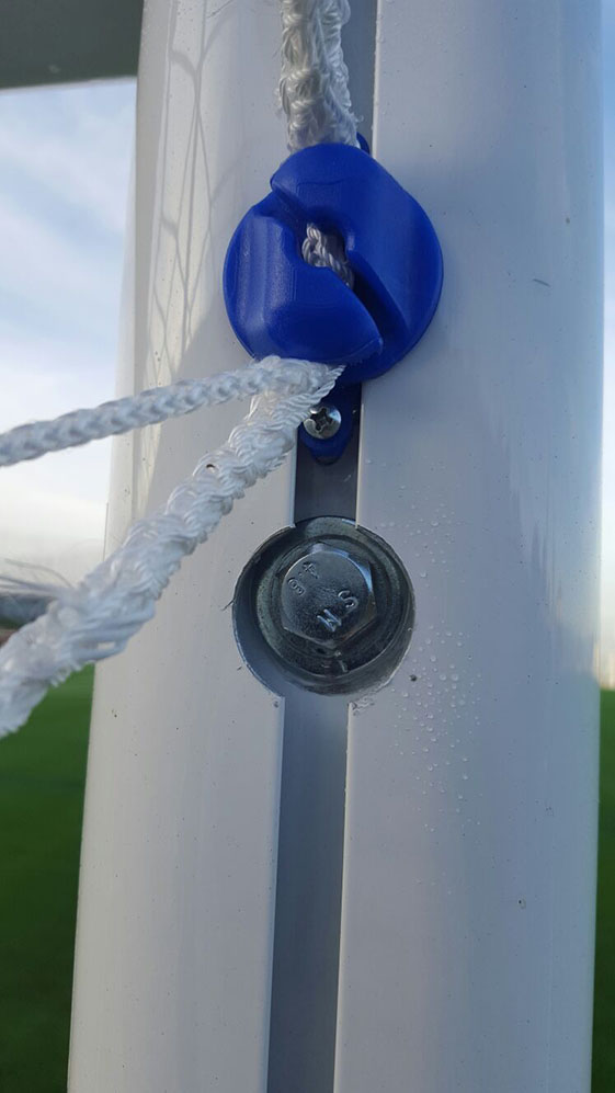 LOTE 25 GANCHOS SUJECCIÓN RED PORTERÍA FÚTBOL AZUL - Imagen 2