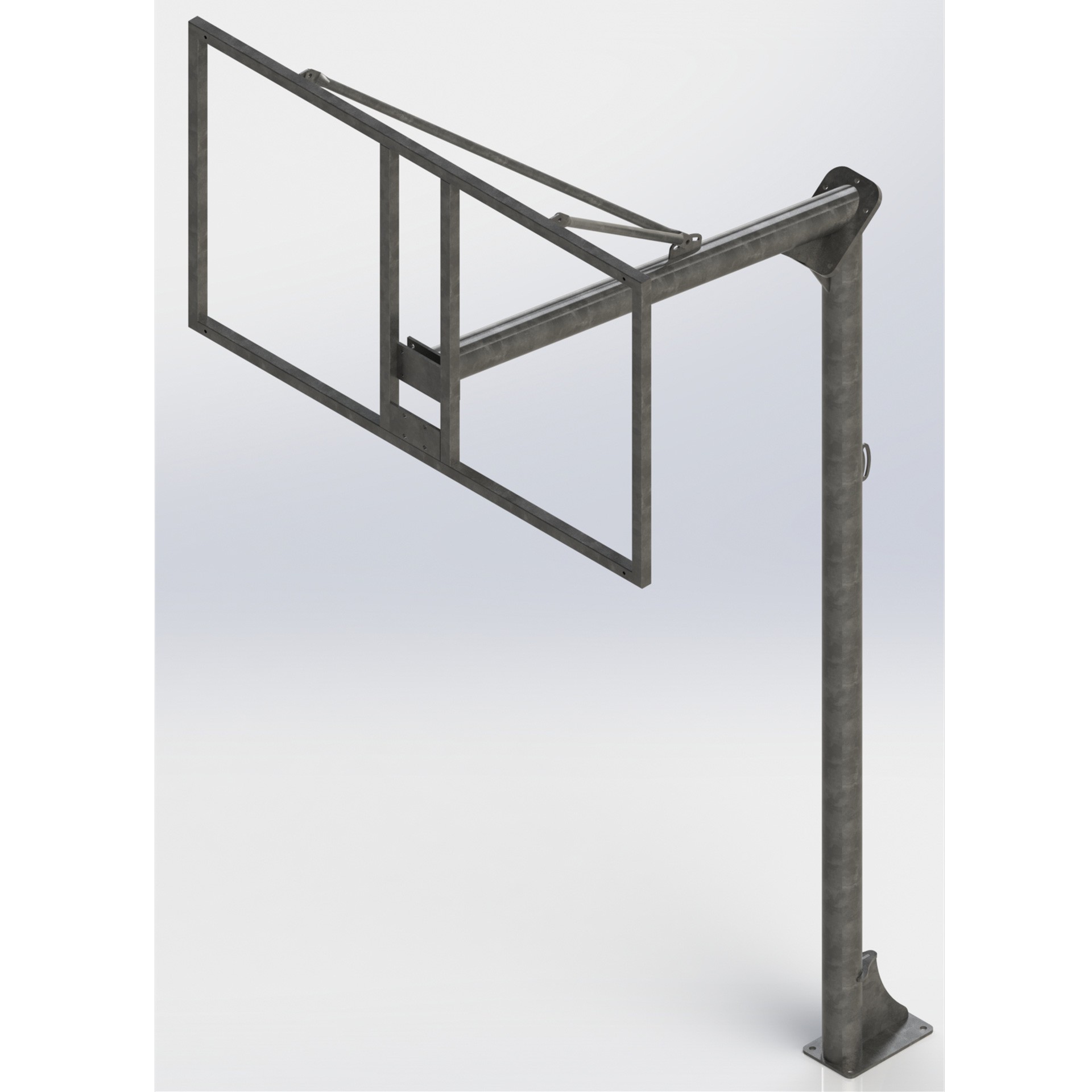 JGO CANASTAS ANTIVANDALICAS BALONCESTO NEW TUBO 114 MM GALVANIZADAS -INCLUYE AROS, REDES Y TABLEROS- - Imagen 4