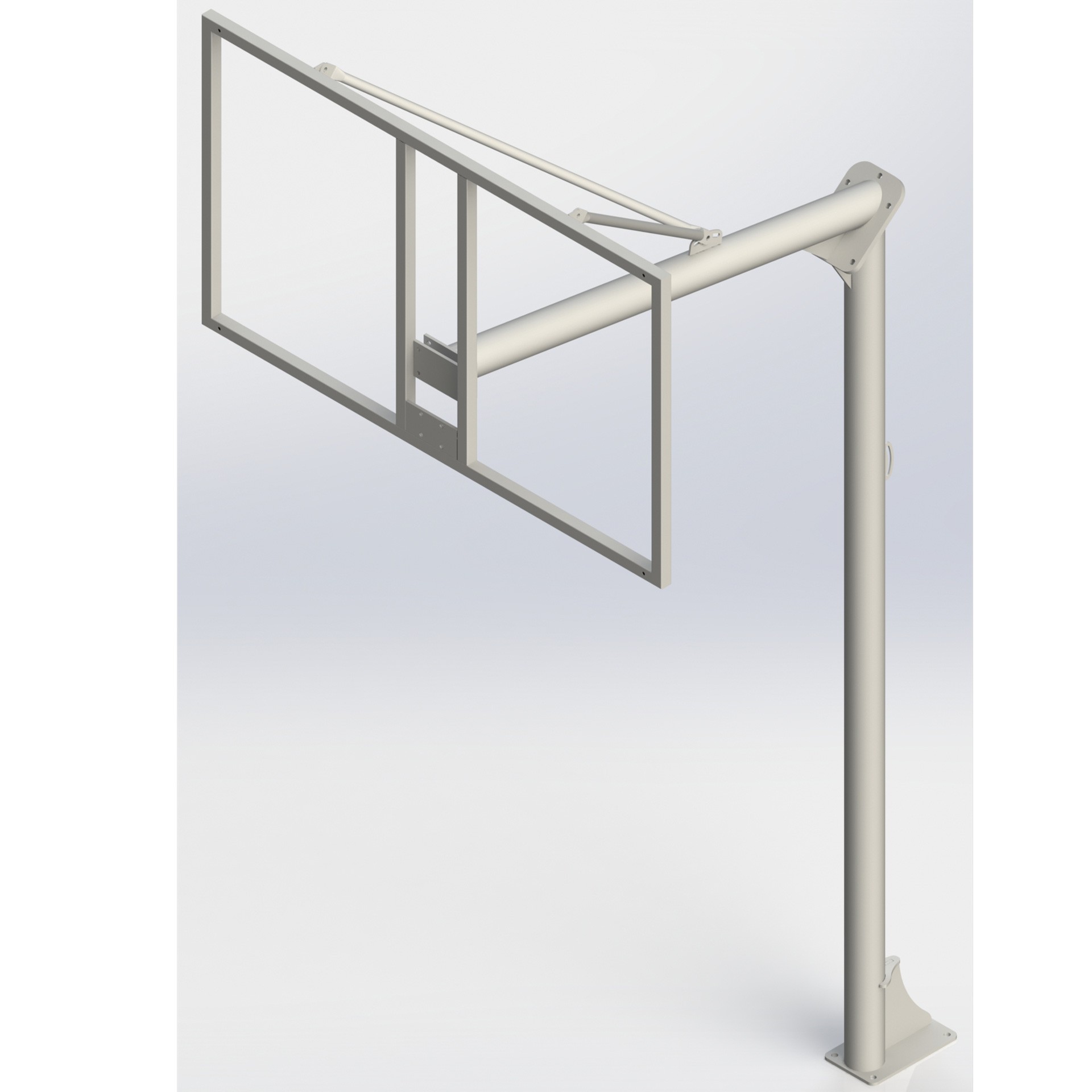 JGO CANASTAS ANTIVANDALICAS BALONCESTO NEW TUBO 114 MM LACADA -INCLUYE AROS, REDES Y TABLEROS- - Imagen 5