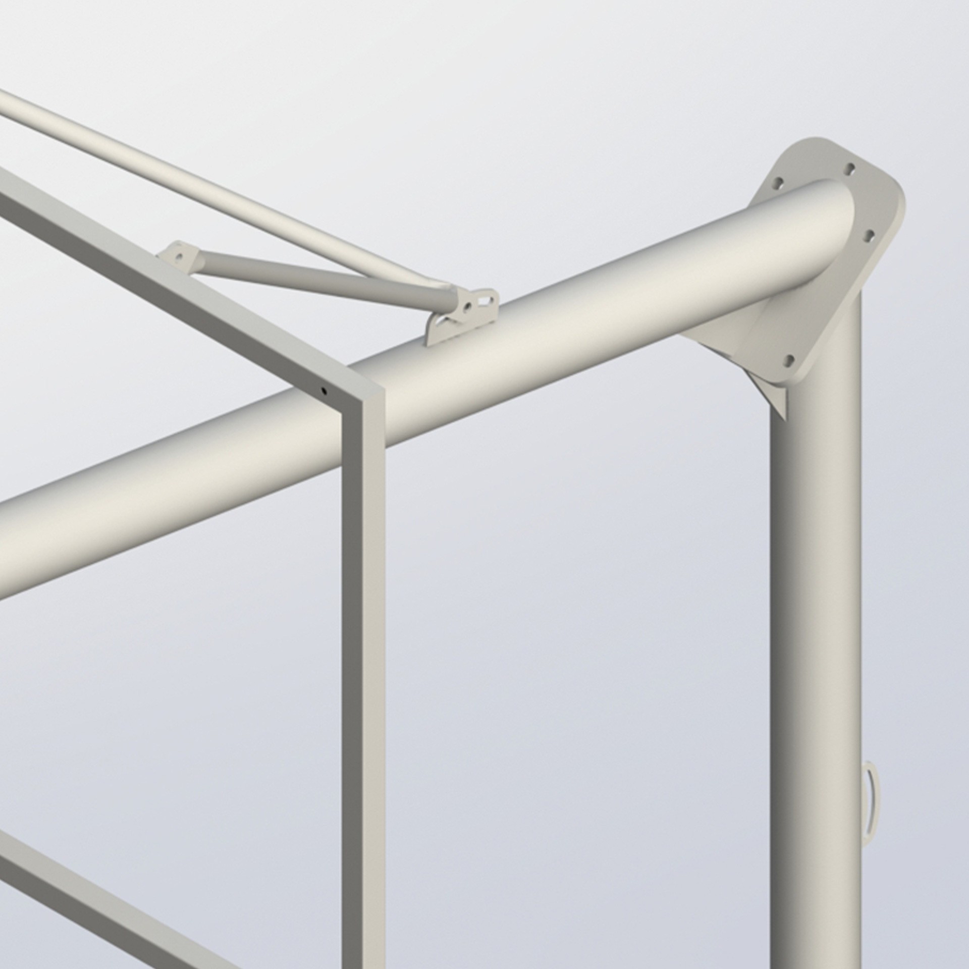 JGO CANASTAS ANTIVANDALICAS BALONCESTO NEW TUBO 114 MM LACADA -INCLUYE AROS, REDES Y TABLEROS- - Imagen 3