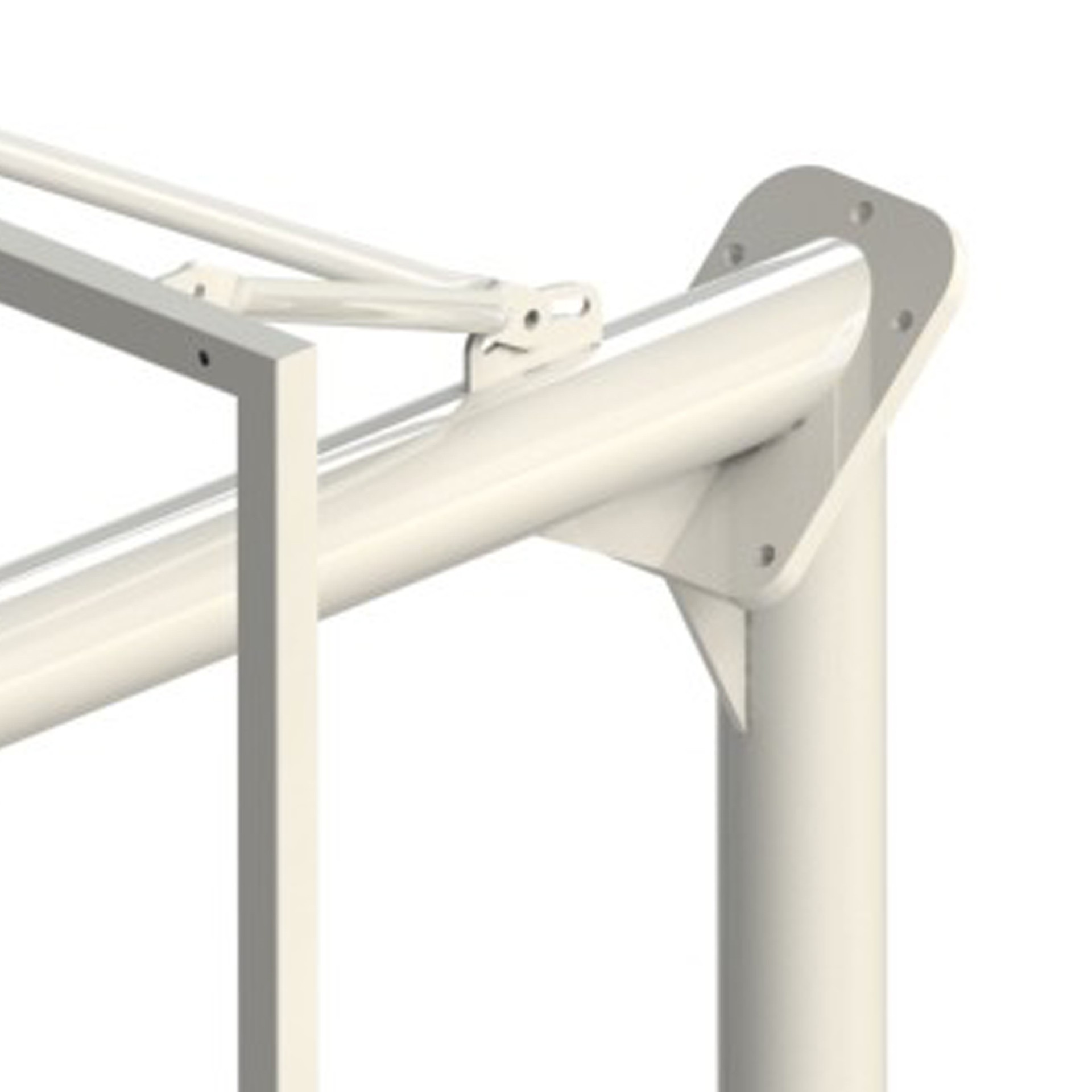 JUEGO CANASTAS MINIBASKET MONOTUBO NEW TUBO 114 MM FIJAS  CON BASE PARA ANCLAJE-SIN TABLERO, ARO - Imagen 4