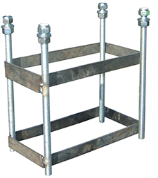 JUEGO DE 2 CANASTAS BALONCESTO MONOTUBO NEW TUBO 114 MM FIJAS  -SIN TABLERO, ARO- CON BASE DE ANCLAJE - Imagen 5