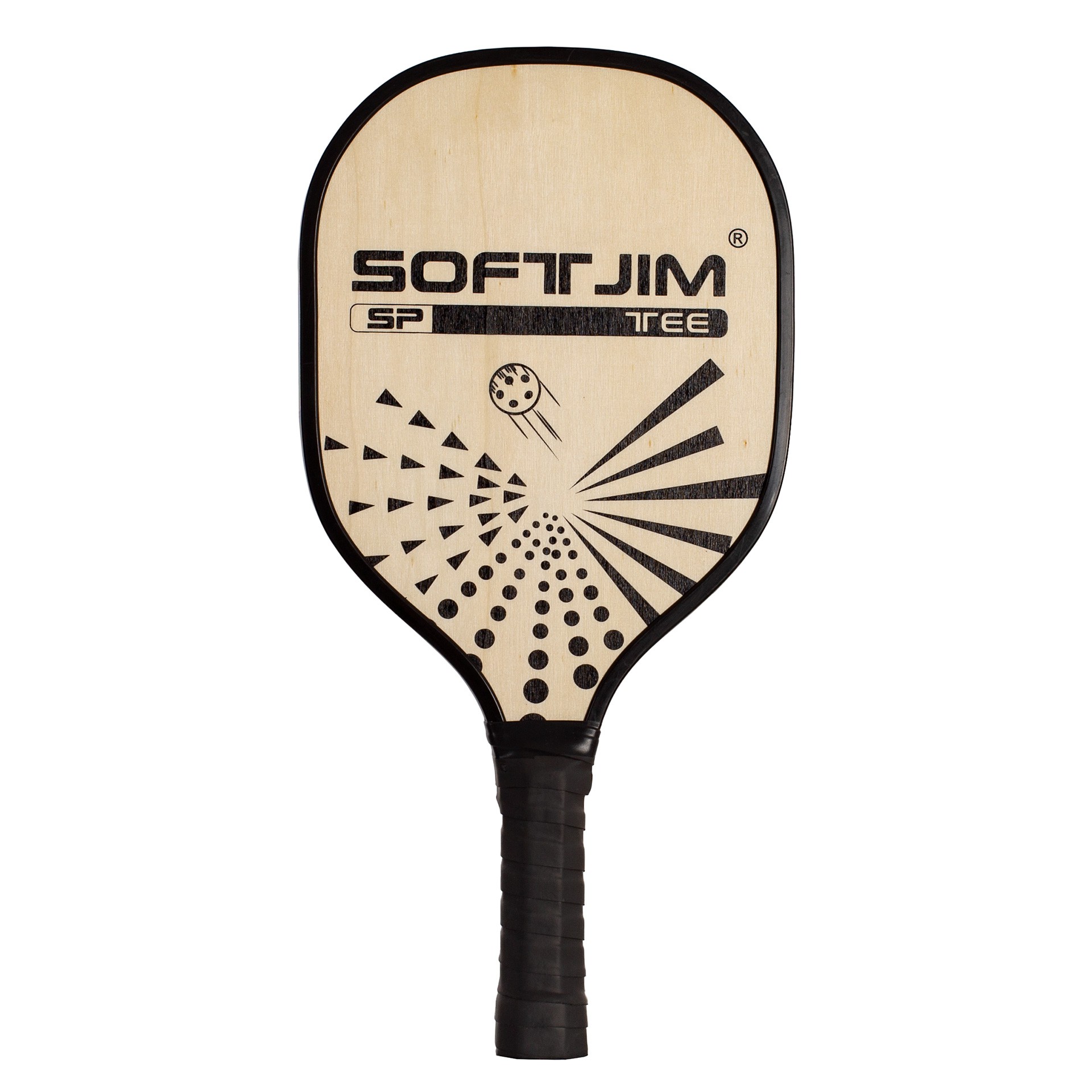 JUEGO DE 2 PALAS PICKLEBALL SOFTJIM MADERA CON PELOTA Y FUNDA - Imagen 2