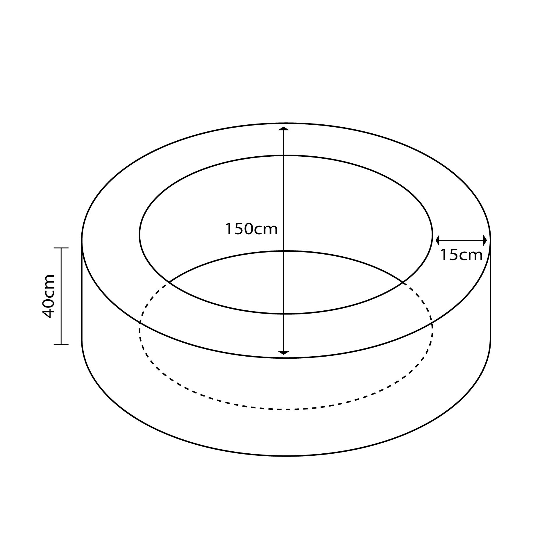 PISCINA REDONDA LLENADO PELOTAS, DIAMETRO Ø 150CM X 40CM ALTO X 15CM ANCHO - Imagen 3
