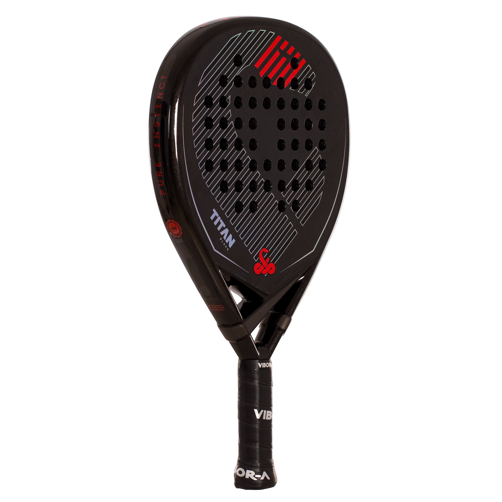 PACK PALA DE PÁDEL VIBOR-A TITAN 15K BLACK TWILL - Imagen 2
