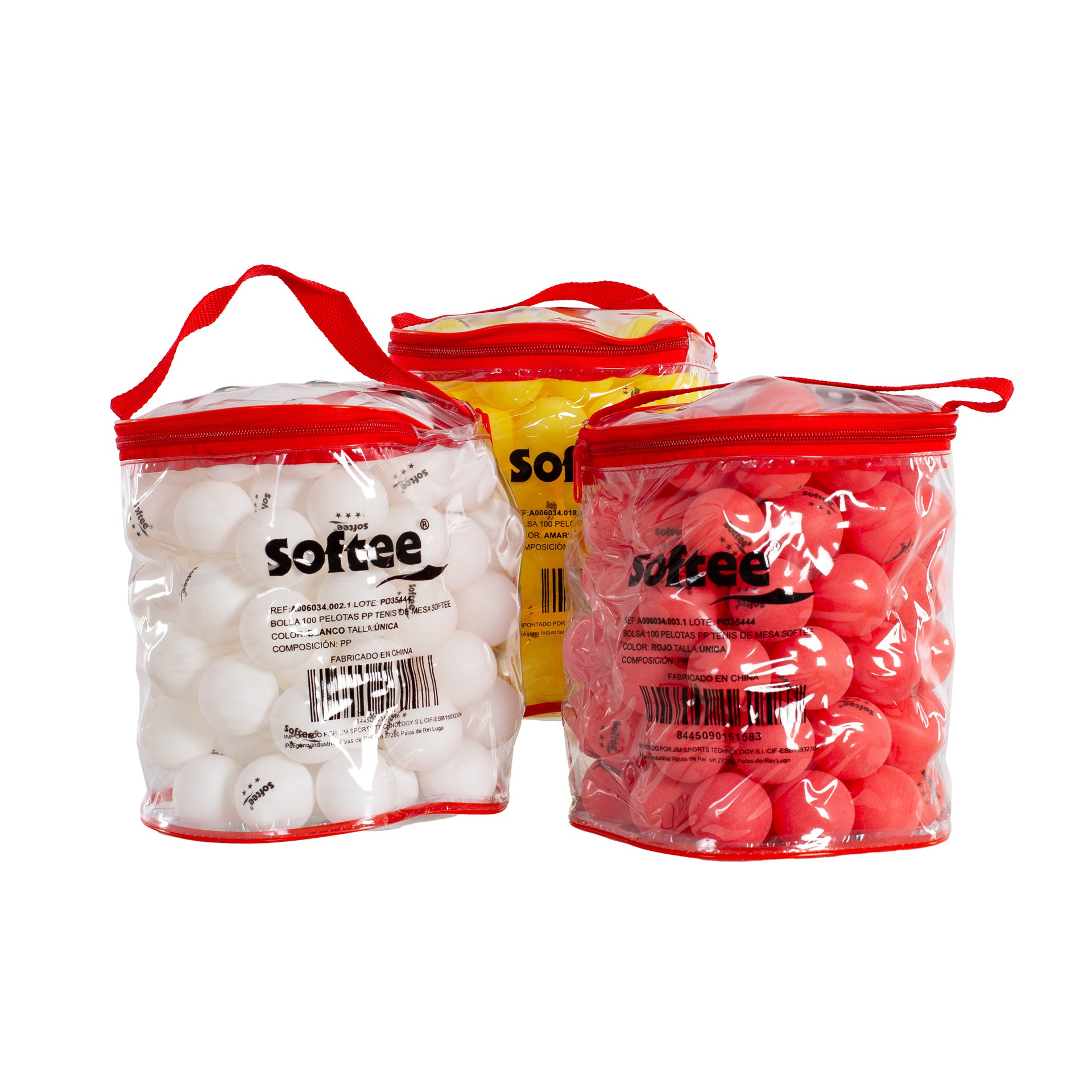 BOLSA 100 PELOTAS PP TENIS DE MESA SOFTEE - Imagen 20