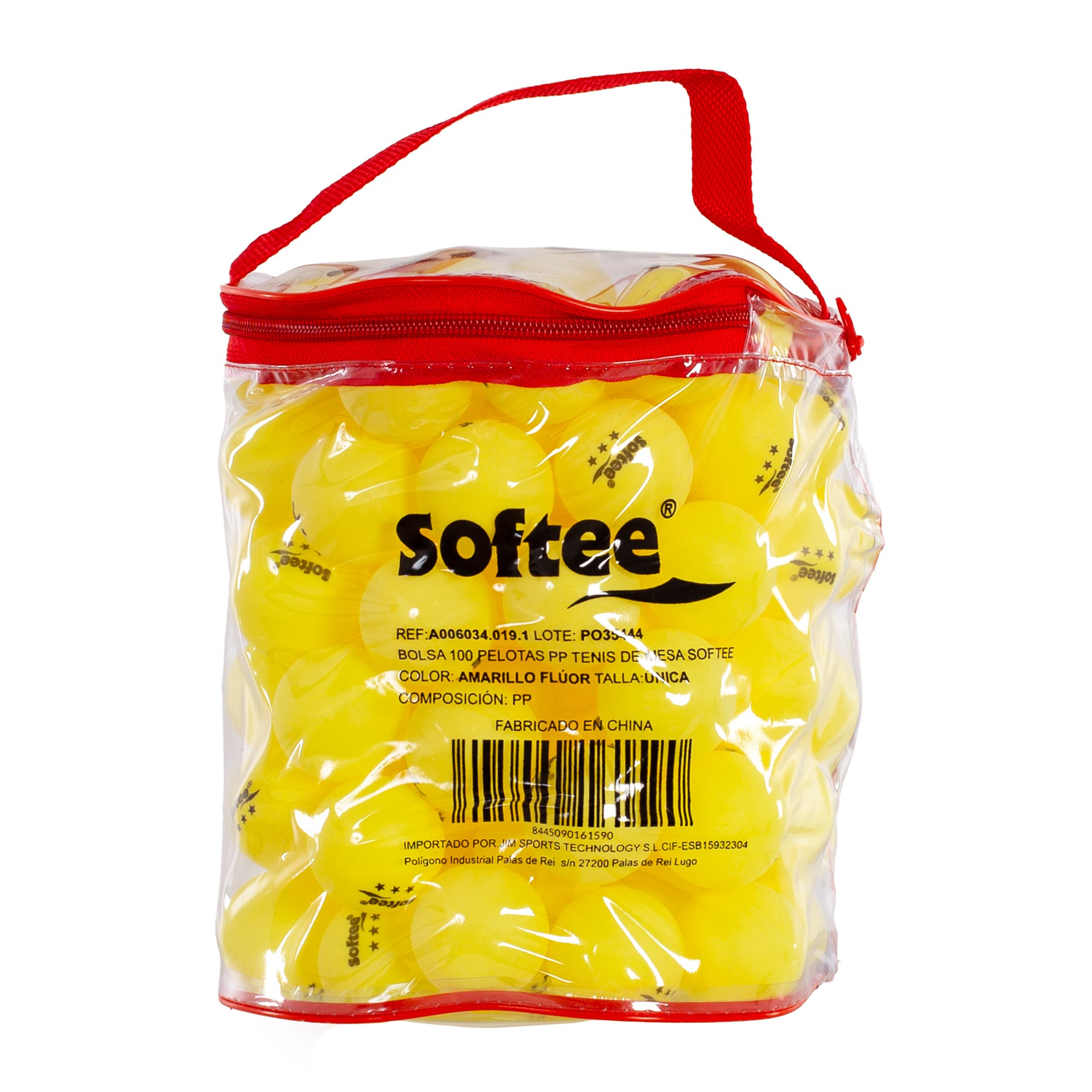 BOLSA 100 PELOTAS PP TENIS DE MESA SOFTEE - Imagen 23