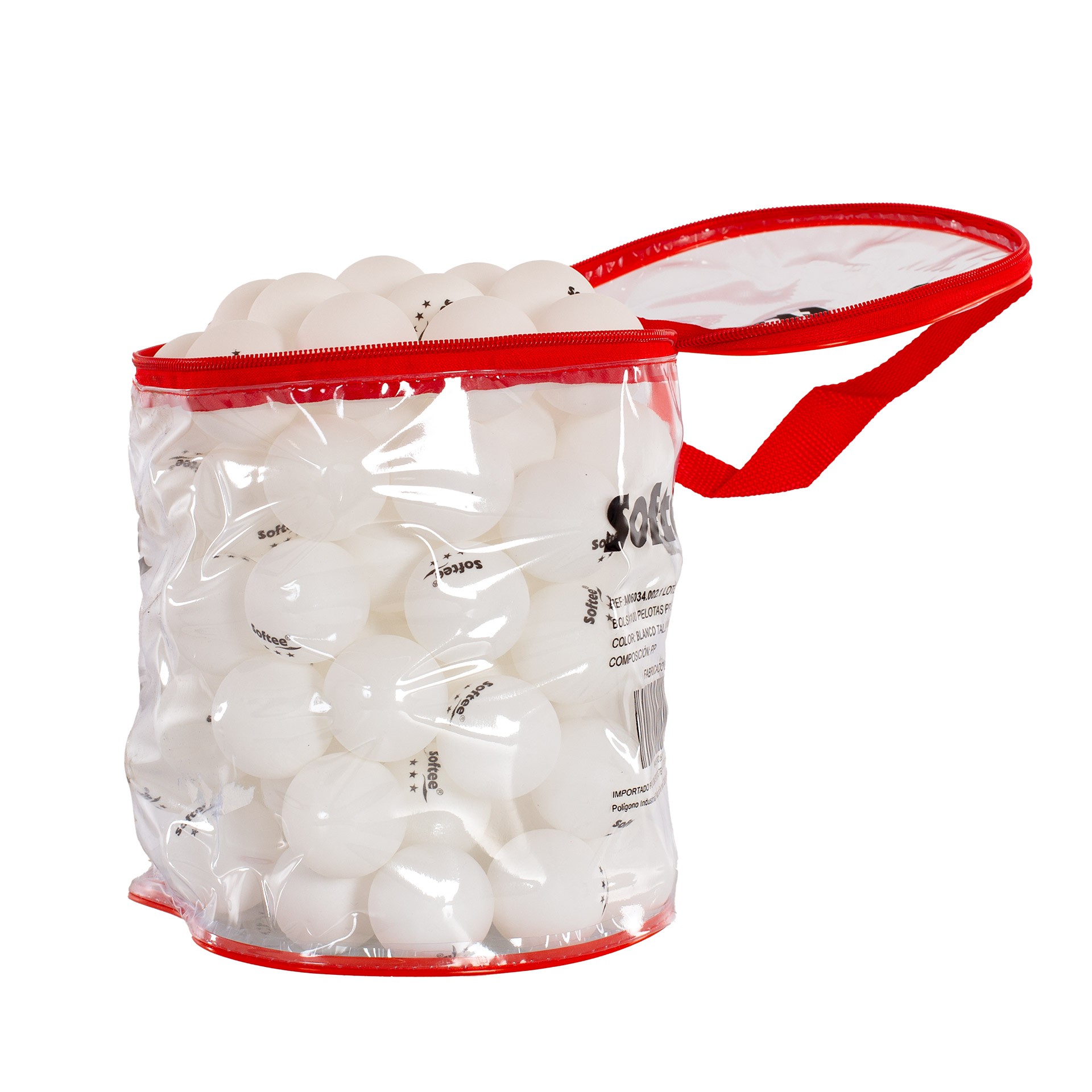 BOLSA 100 PELOTAS PP TENIS DE MESA SOFTEE - Imagen 3