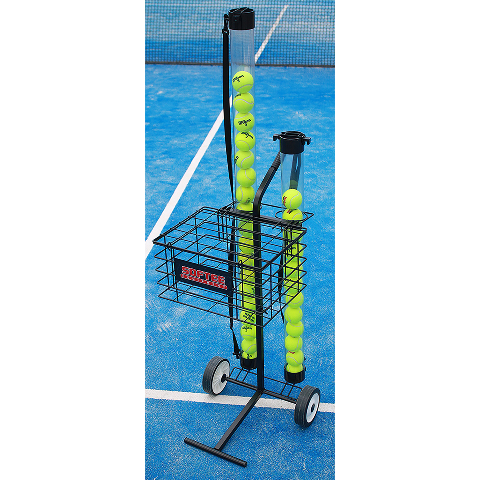 CARRO PORTAPELOTAS TENIS / PÁDEL 80 PELOTAS SOFTEE - Imagen 2
