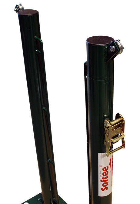 JUEGO DE 2 POSTES DE PÁDEL FIJOS Ø 80MM CON BASE PARA ATORNILLAR - Imagen 2