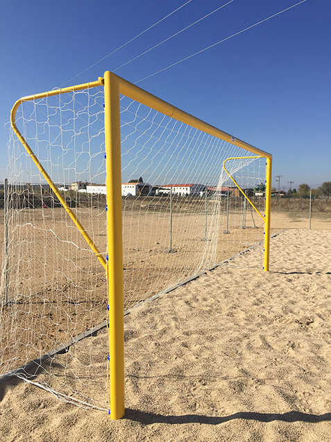 JUEGO PORTERÍAS FÚTBOL-PLAYA METÁLICAS 100MM - Imagen 2