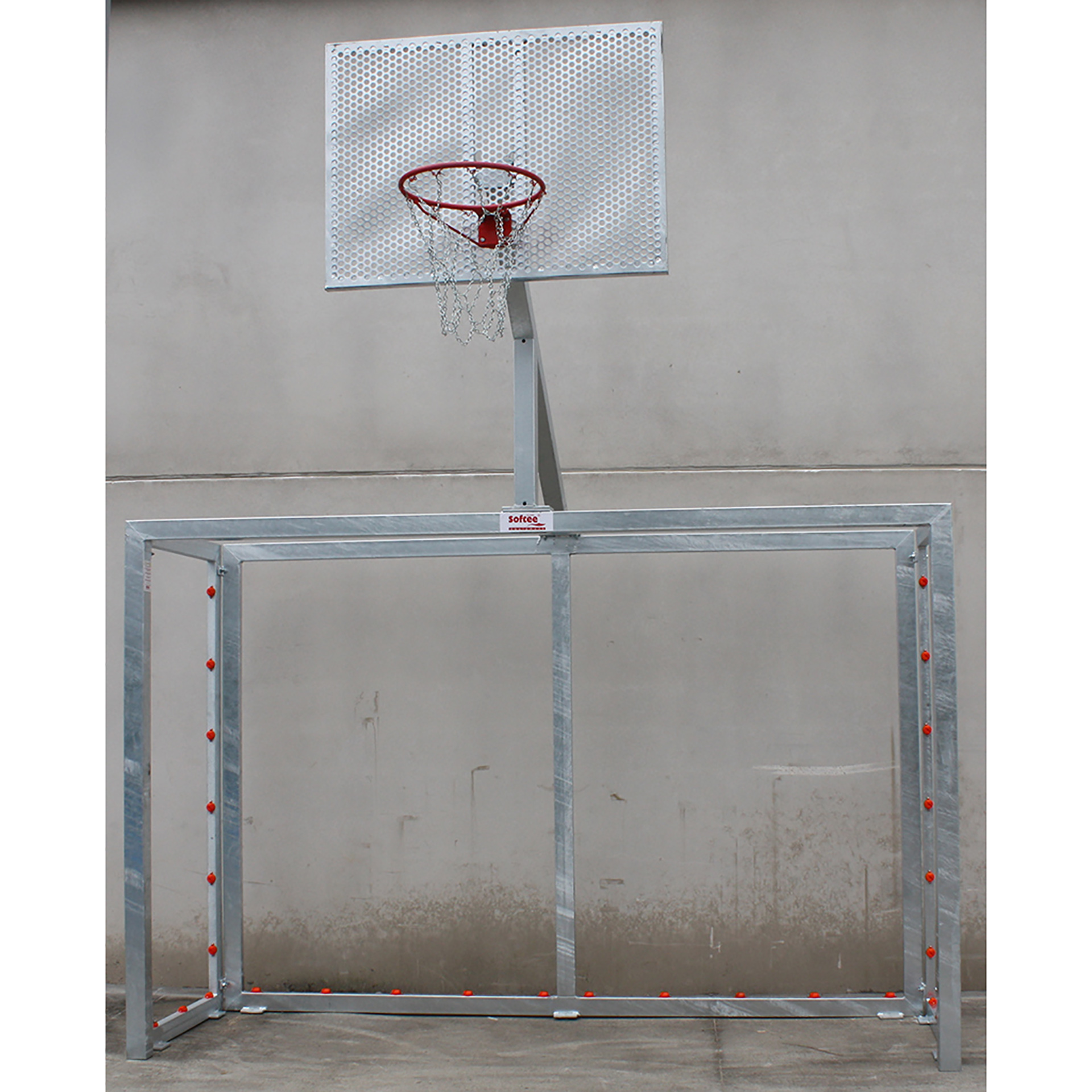 JUEGO PORTERÍAS GALVANIZADAS FÚTBOL SALA/BALONMANO - CANASTA BASKET - Imagen 3