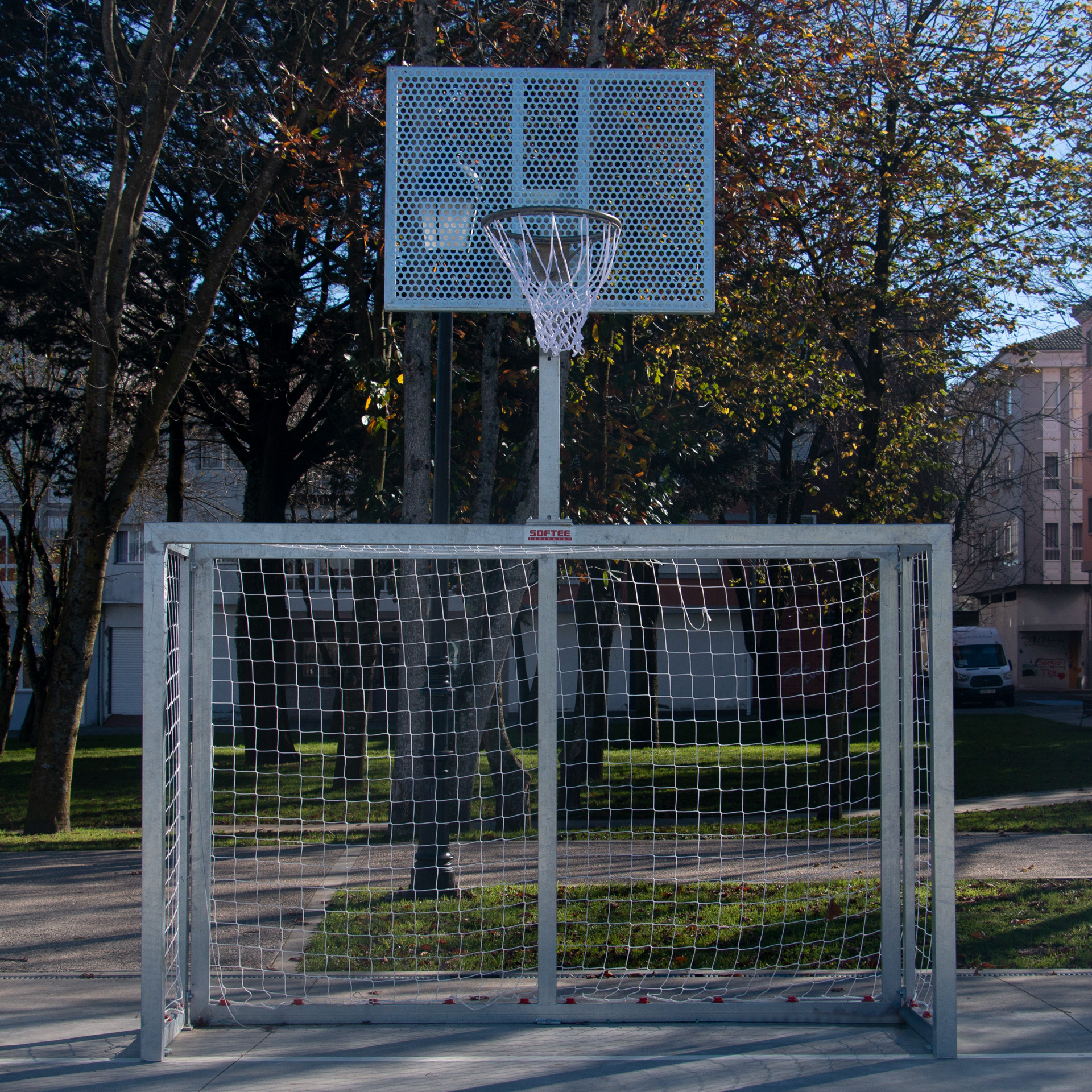 JUEGO PORTERÍAS GALVANIZADAS FÚTBOL SALA/BALONMANO - CANASTA BASKET - Imagen 7