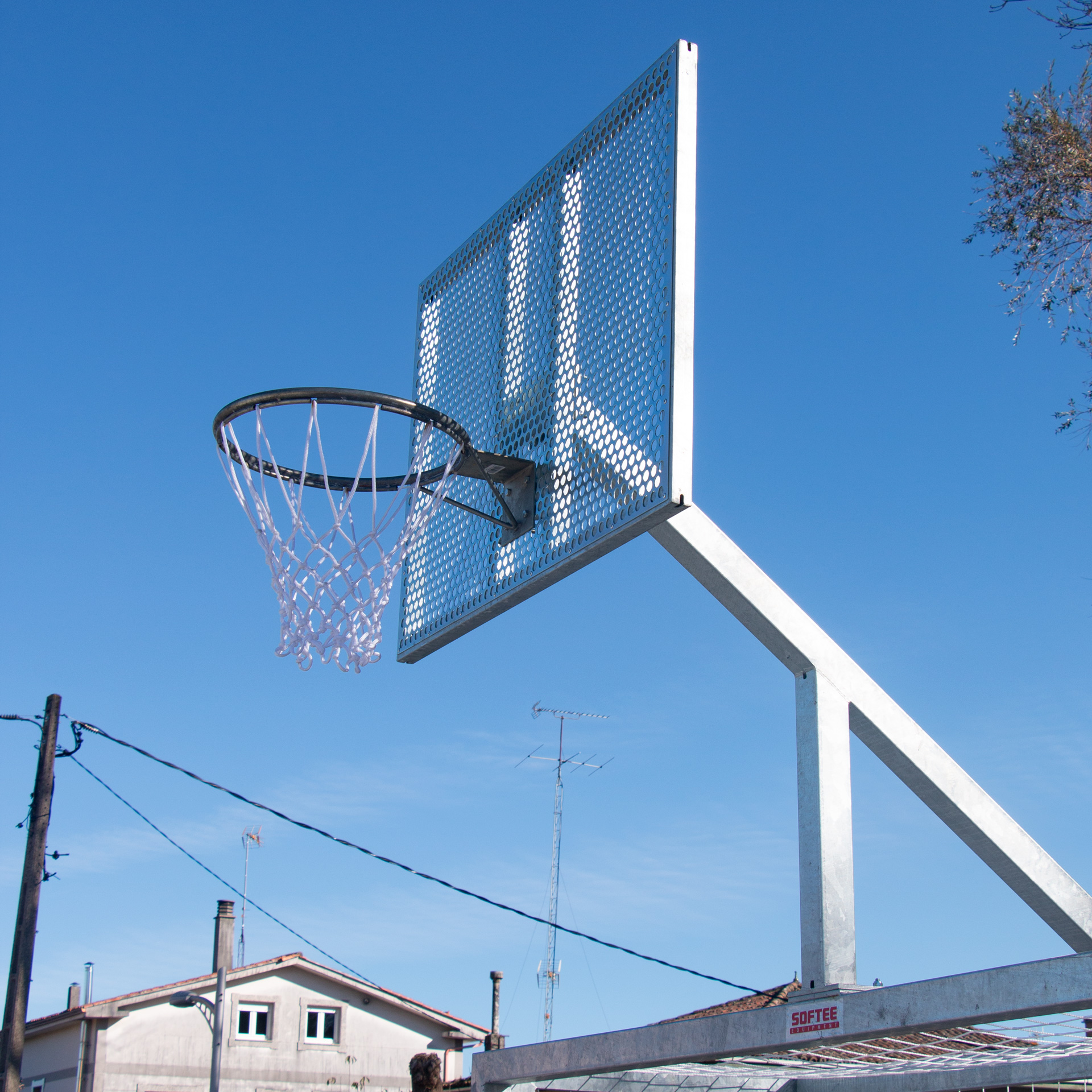 JUEGO PORTERÍAS GALVANIZADAS FÚTBOL SALA/BALONMANO - CANASTA BASKET - Imagen 2