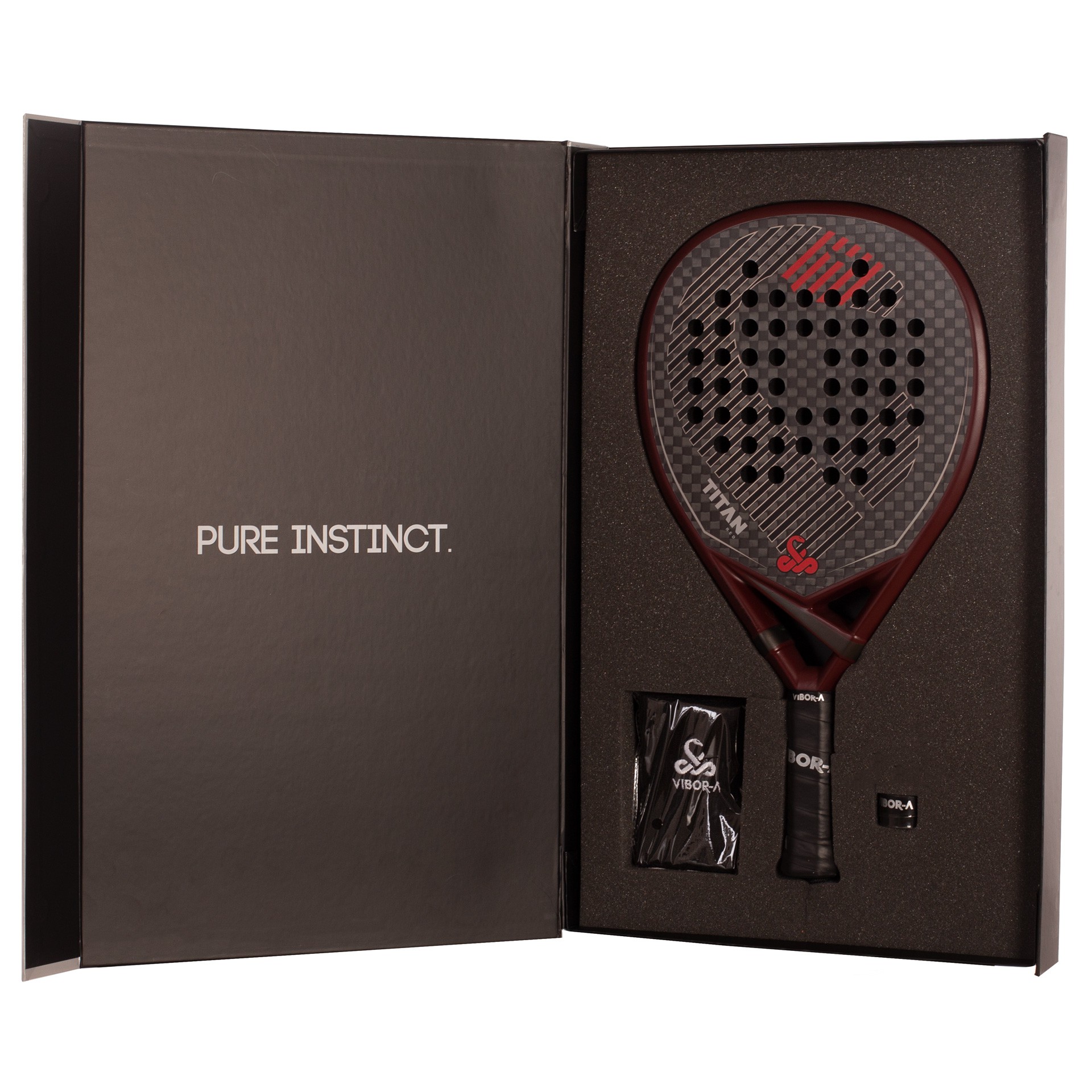 PACK PALA DE PÁDEL VIBOR-A TITAN 12K RED - Imagen 6