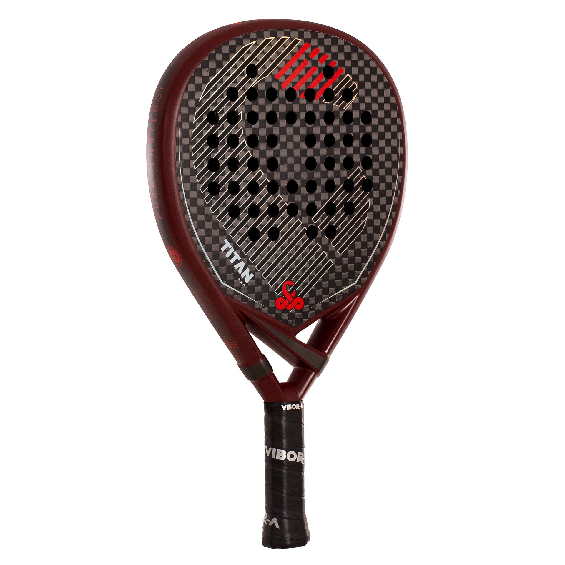 PACK PALA DE PÁDEL VIBOR-A TITAN 12K RED - Imagen 2