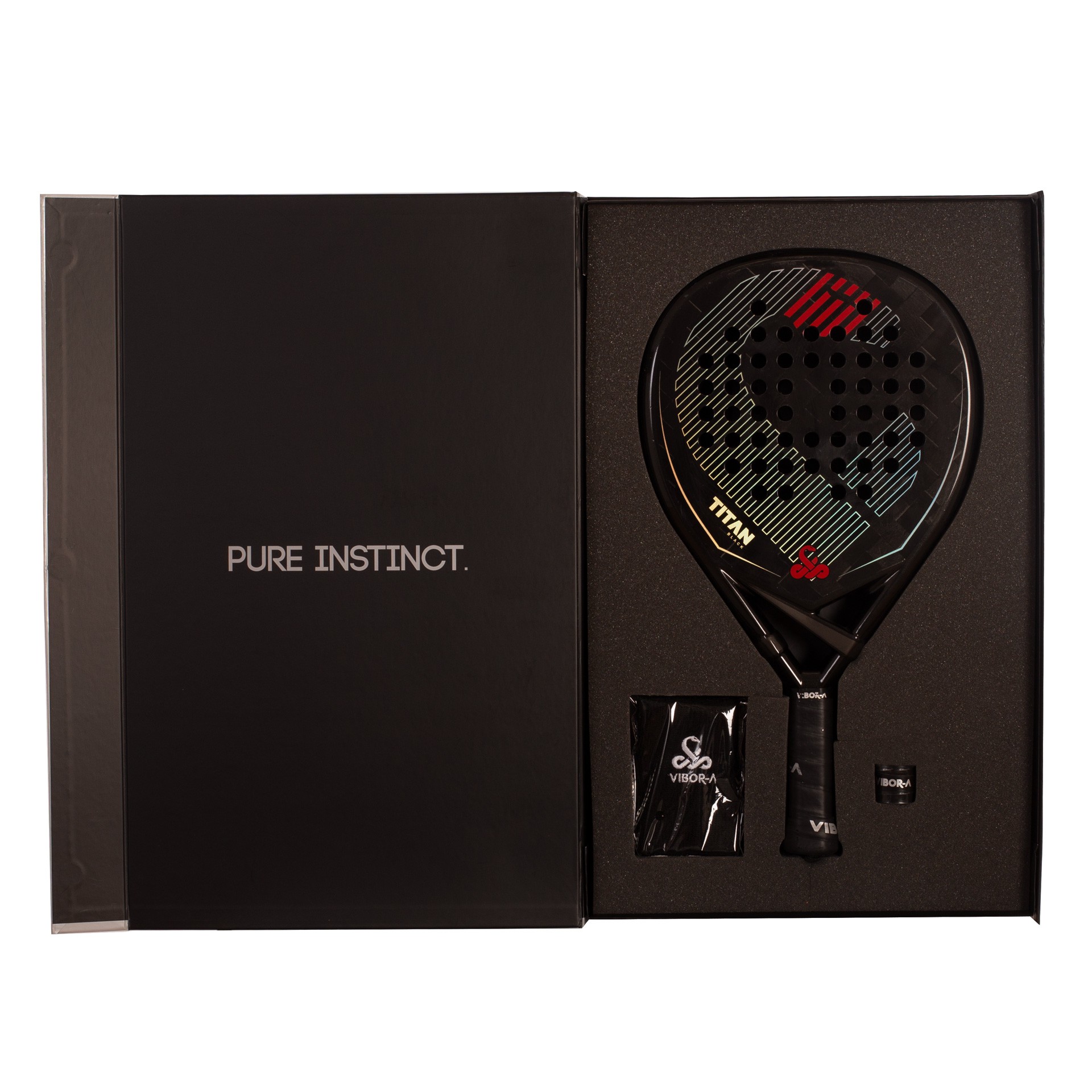 PACK PALA DE PÁDEL VIBOR-A TITAN 15K BLACK TWILL - Imagen 6