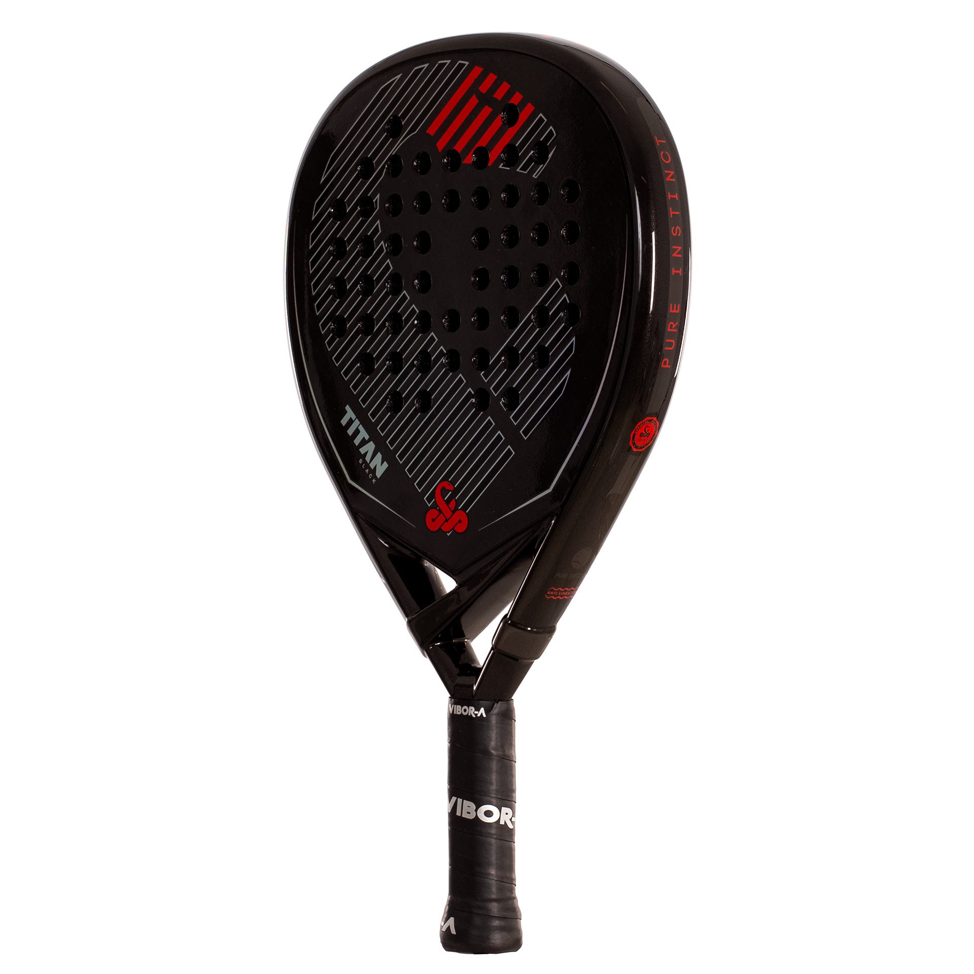 PACK PALA DE PÁDEL VIBOR-A TITAN 15K BLACK TWILL - Imagen 4
