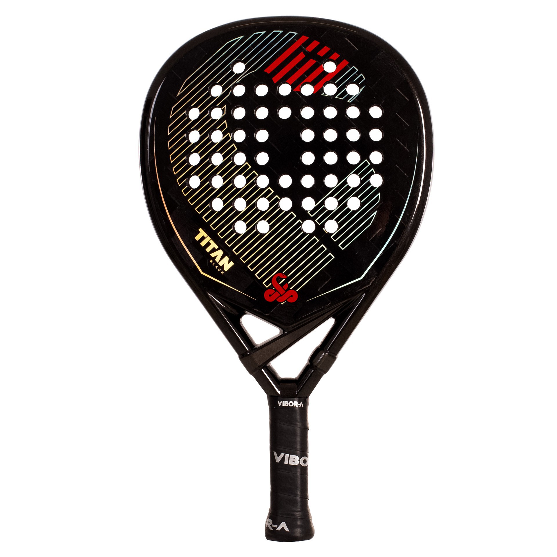 PACK PALA DE PÁDEL VIBOR-A TITAN 15K BLACK TWILL - Imagen 2