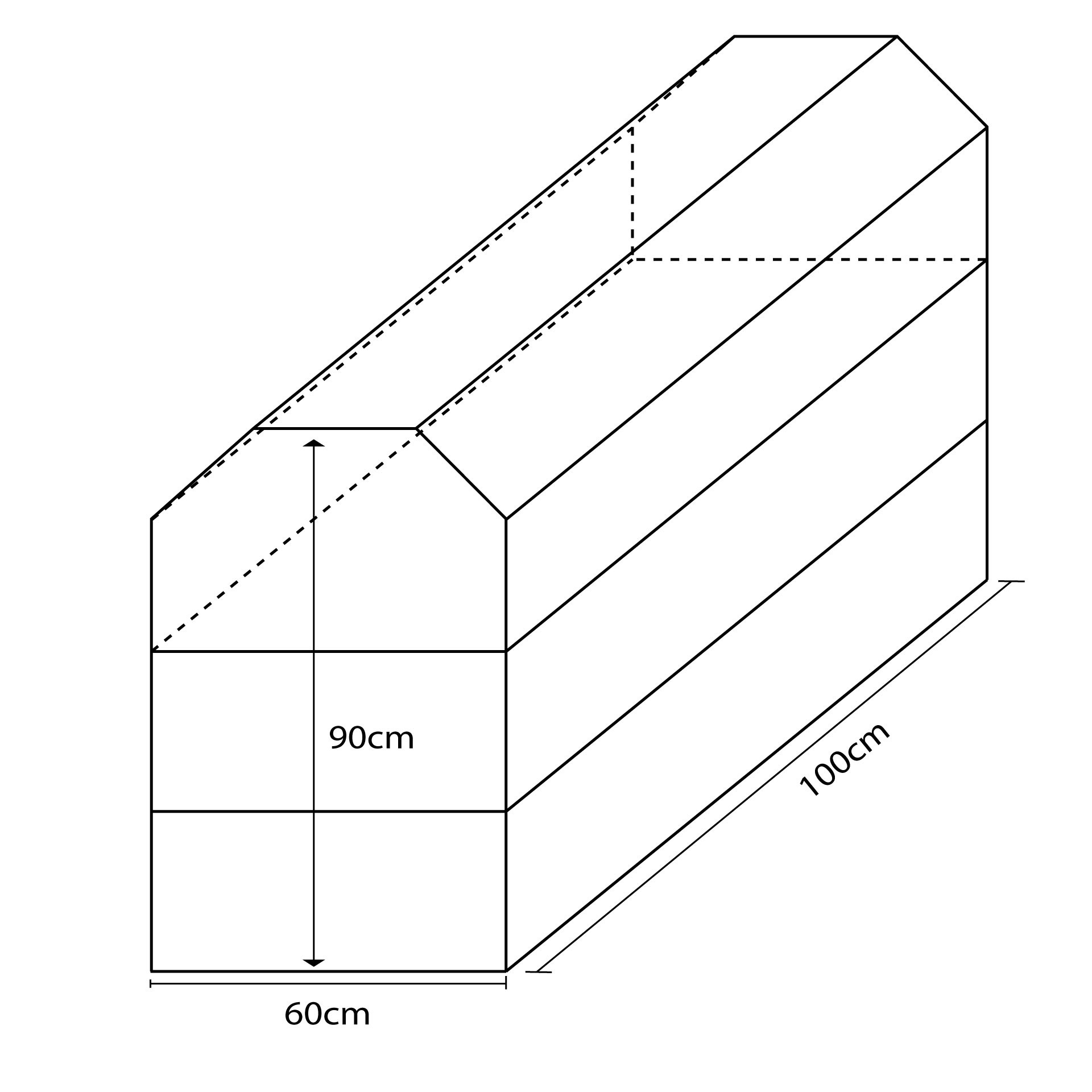 PLINTON DESMONTABLE PIRAMIDAL DE ESPUMA -TRES PIEZAS- 100X60X90CM - Imagen 2