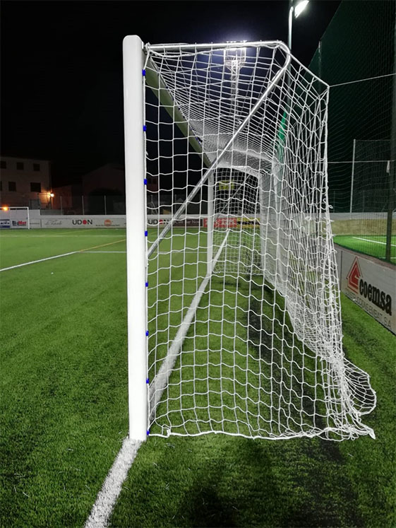 JUEGO PORTERÍAS ALUMINIO FÚTBOL 11 120X100 MM FIJAS - Imagen 3