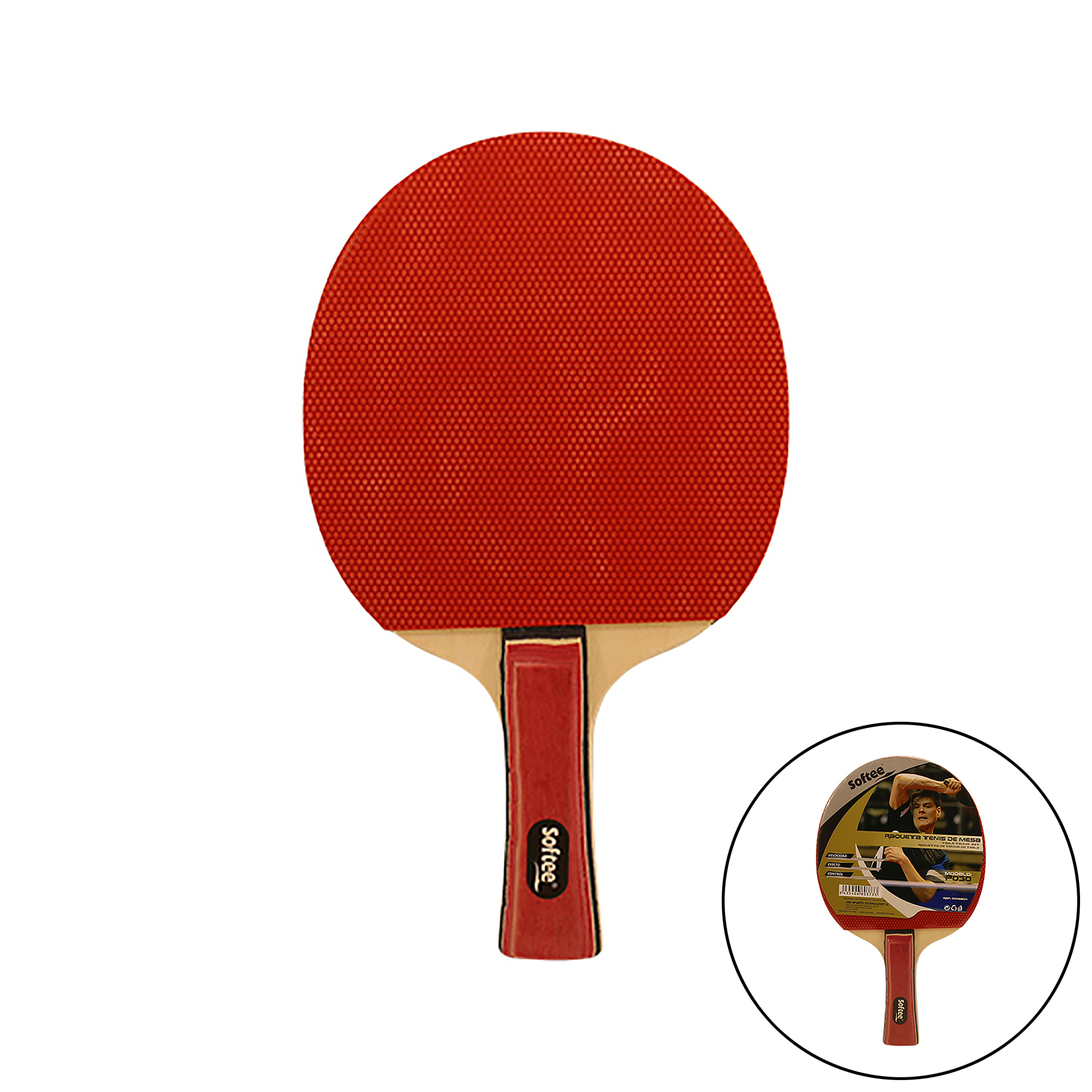 RAQUETA TENIS DE MESA SOFTEE P030 - Imagen 2