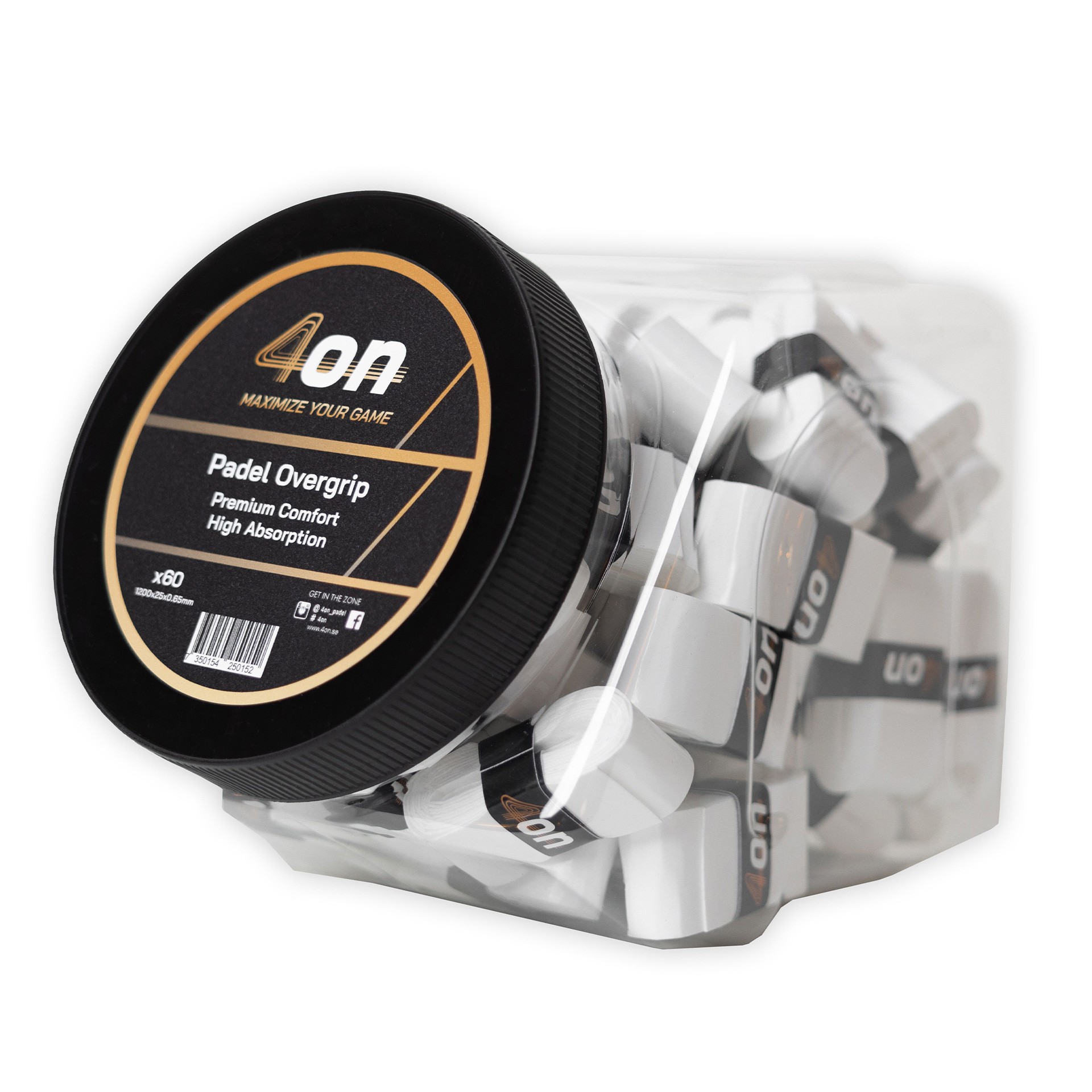 TARRO OVERGRIP BLANCO 4ON PREMIUM COMFORT - 60 PIEZAS - Imagen 2